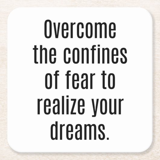 夢を実現する紙コースター スクエアペーパーコースター (正面)