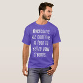 夢を実現する 基本的なダークTシャツ Tシャツ (正面フル)