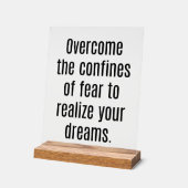 夢を実現アクリルのサイン アクリルサイン (傾斜)