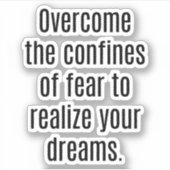 夢を実現カスタムするビニールシール シール (正面)