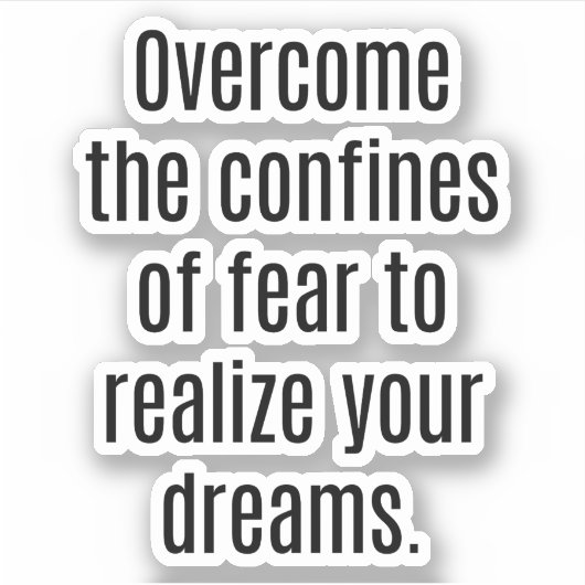 夢を実現カスタムするビニールシール シール (正面)