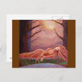 夢を待つ – ファンタジーアートはがき ポストカード (正面/裏面)