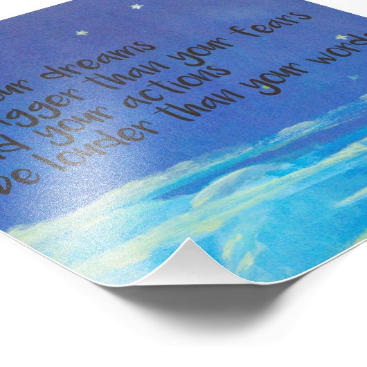 夢を恐れより大きくしなさい フォトプリント            (角)