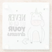 夢を手放すな ガラスコースター (裏面)