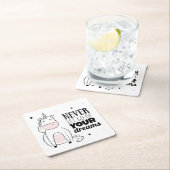 夢を手放すな スクエアペーパーコースター (インサイチュ)