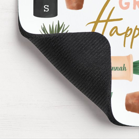 . .夢を描いて幸福な生活を育熱狂するてる植物の女神 マウスパッド (コーナー)