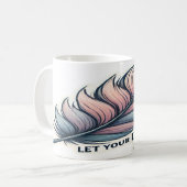 夢を晴らす – 感動的 コーヒーマグカップ (正面左)