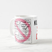 夢を殺して下さい。 キャリアを救って下さい コーヒーマグカップ (正面左)