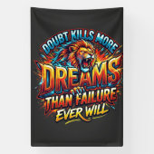 夢を殺す疑い モチベーショナルTシャツ 横断幕 (縦)
