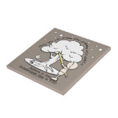 夢を現実に – 小さな男の子、大きな夢のロゴ タイル (側面)