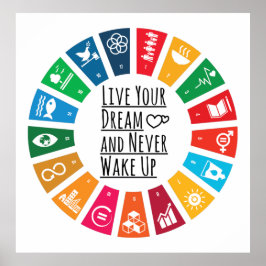 夢を生きて決して目を覚ます引用文 ポスター