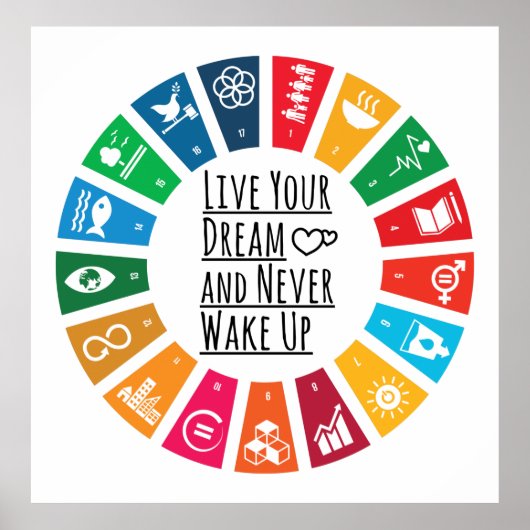 夢を生きて決して目を覚ます引用文 ポスター (正面)