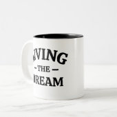 夢を生きること ツートーンマグカップ (正面左)