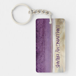 「夢を生きる」モチベーション肯定 キーホルダー