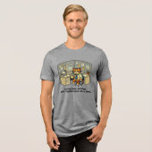 夢を生きる。悪夢を一つずつ。 トライブレンドTシャツ (正面全面)