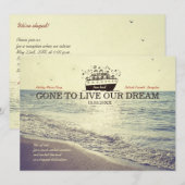 夢を生きる-結婚式への招待 招待状 (正面/裏面)