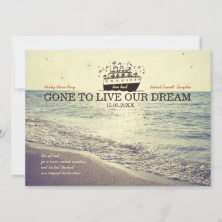 夢を生きる-結婚式への招待 招待状