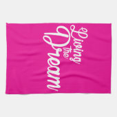 夢を生き感動的るやる気を起こさせる キッチンタオル (横)