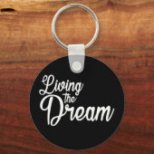 夢を生き感動的るやる気を起こさせる キーホルダー (裏面)