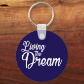 夢を生き感動的るやる気を起こさせる キーホルダー (裏面)