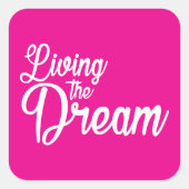 夢を生き感動的るやる気を起こさせる スクエアシール (正面)