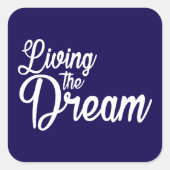 夢を生き感動的るやる気を起こさせる スクエアシール (正面)