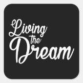 夢を生き感動的るやる気を起こさせる スクエアシール (正面)