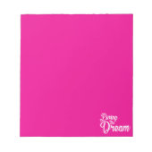 夢を生き感動的るやる気を起こさせる ノートパッド (正面)