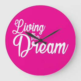 夢を生き感動的るやる気を起こさせる ラージ壁時計