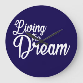 夢を生き感動的るやる気を起こさせる ラージ壁時計