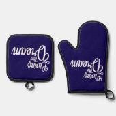 夢を生き感動的るやる気を起こさせる 鍋つかみ&鍋敷きセット (正面)