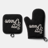 夢を生き感動的るやる気を起こさせる 鍋つかみ&鍋敷きセット (正面)