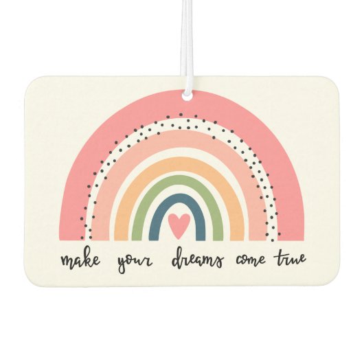 夢を真来の虹にする カーエアーフレッシュナー (正面)