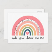 夢を真来の虹にする ポストカード (正面/裏面)