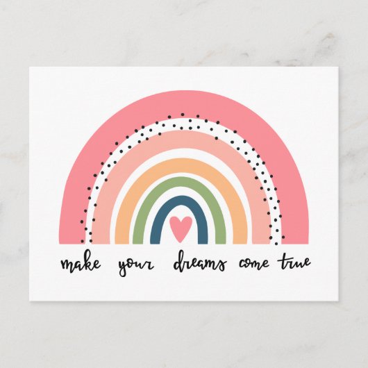 夢を真来の虹にする ポストカード (正面)