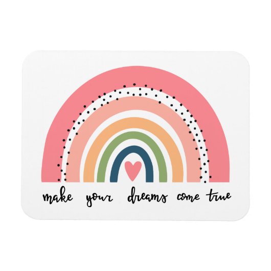 夢を真来の虹にする マグネット (横)