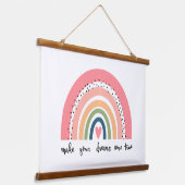 夢を真来の虹にする 吊り下げ型タペストリー (傾斜あり)