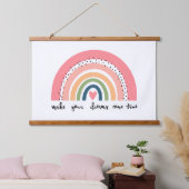 夢を真来の虹にする 吊り下げ型タペストリー (寝室)