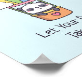 夢を空高く飛ばそう、虹色の風船 ポスター (角)