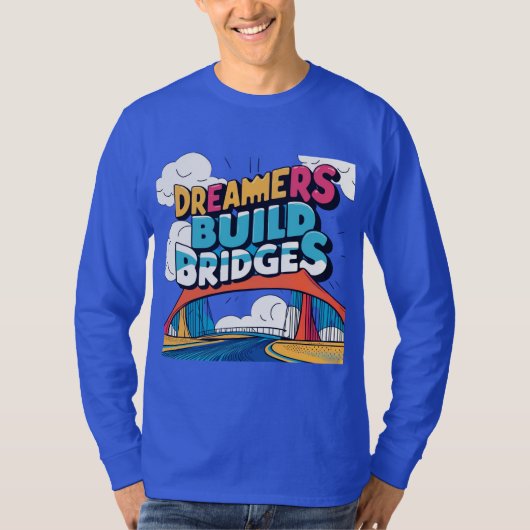 夢を築く橋: ビブラントコネクションデザイン Tシャツ (正面)