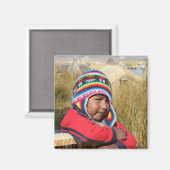 夢を翼にピンクのフラミンゴ マグネット (正面/裏面)