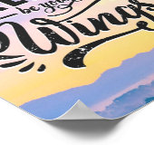 夢を自分の翼に任せよう – やる気を起こさせる引用文 ポスター (角)