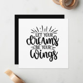 夢を自分の翼のインスピレーションに変える ノートカード (正面/裏面インサイチュ)