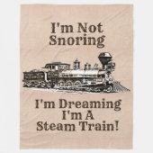 夢を見てシュームトレインだ フリースブランケット (正面)