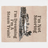 夢を見てシュームトレインだ フリースブランケット (正面(横))