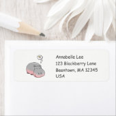 夢を見るカバ ラベル (インサイチュ)