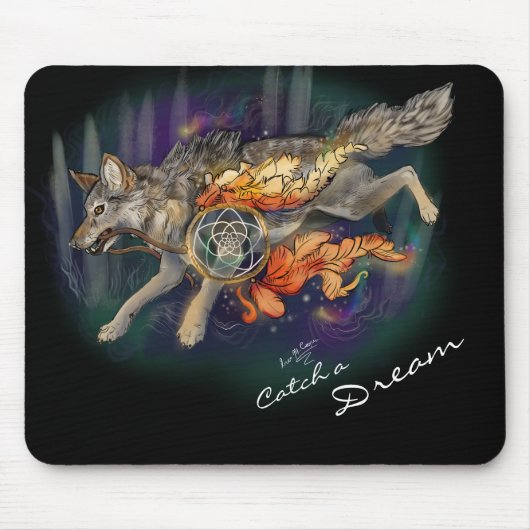夢を見るドリームキャッチャー・ウルフ~mousepad マウスパッド (正面)