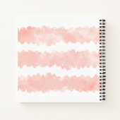 夢を見るピンクウォーターカラーフールズ引用文記念 ノートブック (裏面)