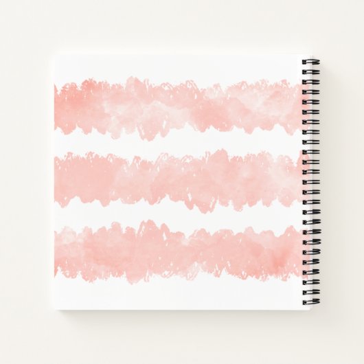 夢を見るピンクウォーターカラーフールズ引用文記念 ノートブック (裏面)