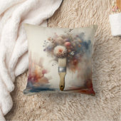 夢を見るペイントブラシ花束 クッション (ブランケット)